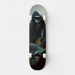 Oogstmachine die gitaar speelt skateboard