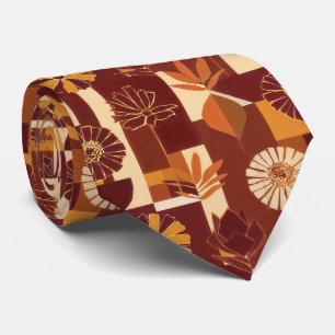 Oogstpatroon voor Thanksgiving bloemen Stropdas