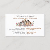 Oogstranking van de dog visitekaartje (Achterkant)