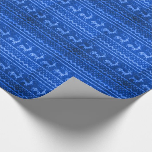 Oogstrelend kerstkeukenpatroon cadeaupapier (Hoek)