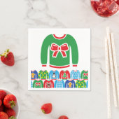 Oogstrelende kerstfeestdag Xmas Red Bow Servet (Insitu)