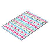 Oogstrelende kerstkeuken Tropische Flamingo Notitieboek (Linkerzijde)