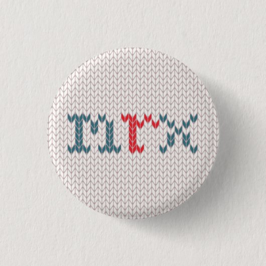 Oogstrelende kerstkeukenknop ronde button 3,2 cm (Voorkant)