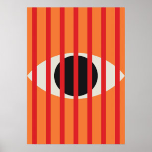 Oogstriphorloge rood poster