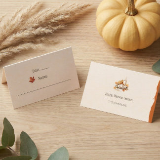 Oogstseizoen Thanksgiving Plaatskarten