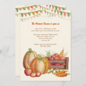 Oogstseizoen Uitnodiging (Voorkant / Achterkant)