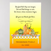 Oogsttafel Thankful Blessing Poster (Voorkant)
