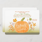 Oogsttijd Pompoen Kaart (Voorkant / Achterkant)