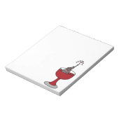 Oogstwindenergie Zitten in wijnglas Notitieblok (Gedraaid)