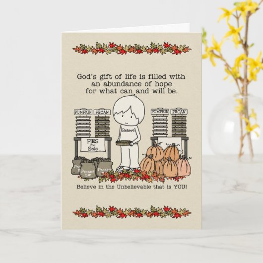 Oogstzegen Kaart (Gele Bloem)