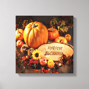 Oogstzegeningen Herfst Stilleven Canvas Afdruk