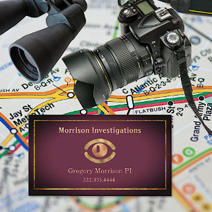 Oogsymbool Privé-onderzoek Visitekaartje