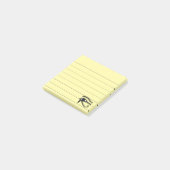 Oogtekening van paardenvlek, 3x3 post-it® notes (Schuin)