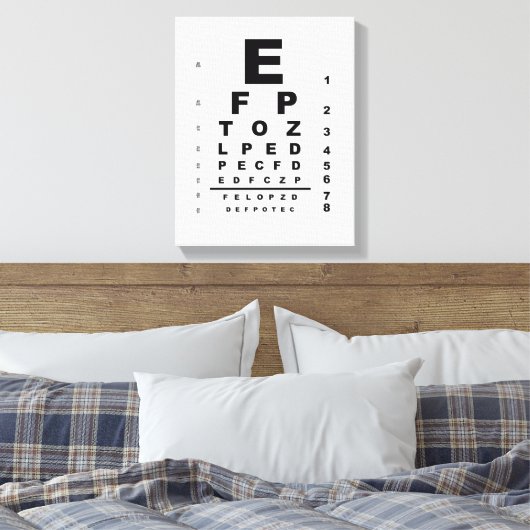 Oogtest Canvas Afdruk (Insitu (Slaapkamer))