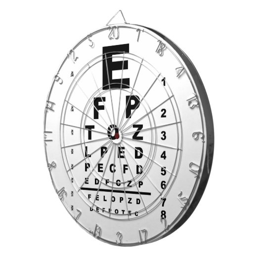 Oogtestschema Examen Dartbord (Voorkant Rechts)