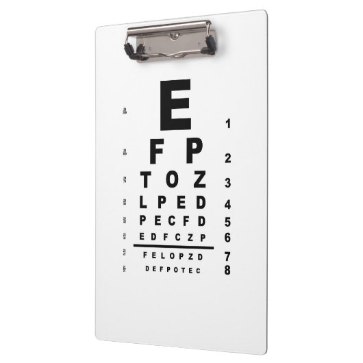 Oogtestschema Examen Klembord (Links)