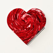 Oogverblindend rood spiraalontwerp notitieboek (Achterkant)