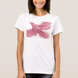 Oogverblindend Roze Abstracte Adelaar Grafisch Ont T-shirt