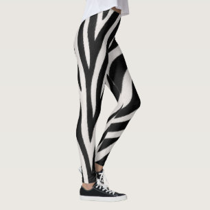 Oogverblindend zebra patroon zachte stijlvolle leggings