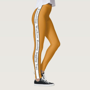 Oogverblindende moderne bruine achtergrond l tekst leggings