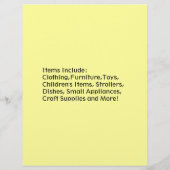 Oogverblindende opruiming verkoop flyer (Achterkant)