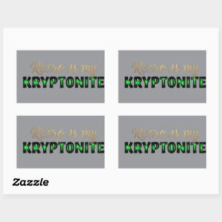 oogverblindende rechthoekige stickers uit de jaren