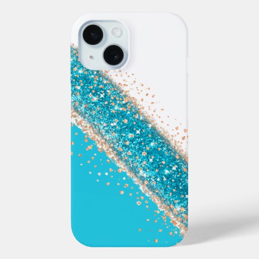 oogverblindende turquoise blauwe sprankelende tele Case-Mate iPhone case (Achterkant)