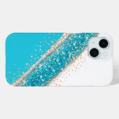 oogverblindende turquoise blauwe sprankelende tele Case-Mate iPhone case (Achterkant (horizontaal))