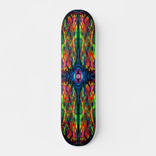 Oogverdraaiing en trippy schilderen skateboard