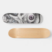Oogvis en hand-kool Surreëlische tekenkunst Skateboard (Horizontaal)