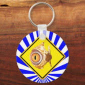 Oogviswaarschuwingsteken Sleutelhanger (Voorkant)