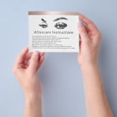 Oogwimper Extensions Rose Gold Rand Nazorg Flyer (Hand)