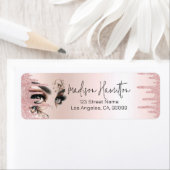 Oogwimpers Glam Blush Pink Dripping Glitter Etiket (Insitu)