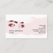 Oogwimpers Make-up Wenkbrauw Roos Gold Microbladin Visitekaartje (Achterkant)