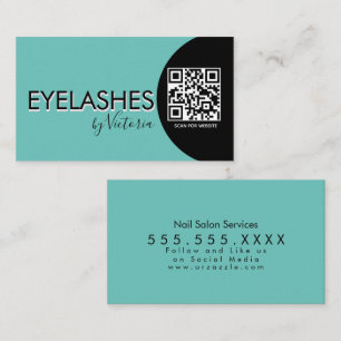 Oogwimpers Salon Schoonheid Oogwimpers QR CODE Visitekaartje