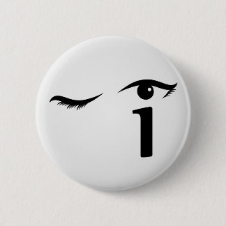 Oogwinden met een letter vormen de oogbal ronde button 5,7 cm