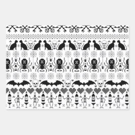 Oogzalig kerstfeest - Halloween print Inpakpapier Vel