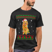Oogzalig kerstfeest met gouden retriever hond t-shirt (Voorkant)