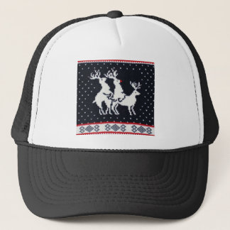 Oogzalig kerstpet trucker pet