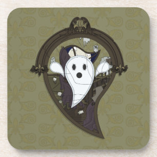 Ooh de Ghost Square Coaster Onderzetter