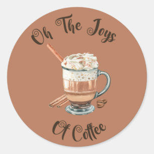 Ooh De Joys Van Koffie Ronde Sticker