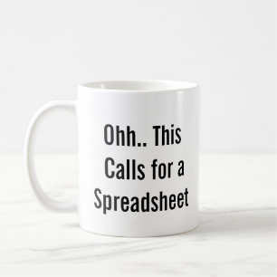 Ooh, dit vraagt om een spreadsheet, controlefreaks koffiemok