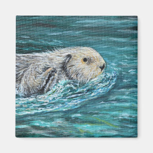 Ooh Goody Lunchtime Zee Otter Painting Magneet