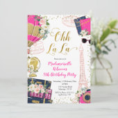 Ooh La Girl Paris Invitation Anniversaire (Debout devant)
