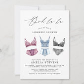 Ooh La La French Lingerie Douche Invitation (Devant)