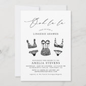 Ooh La La French Lingerie Douche Invitation (Devant)