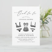 Ooh La La French Lingerie Douche Invitation (Debout devant)
