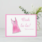 "Ooh La La !" Invitation à la douche Lingere (Debout devant)