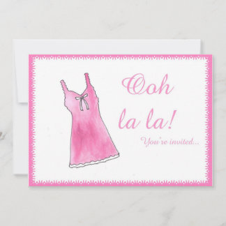 "Ooh La La !" Invitation à la douche Lingere