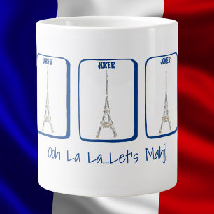 Ooh La La...Laten we Mahj! Paris Eiffeltoren Mahjo Extra Grote Beker